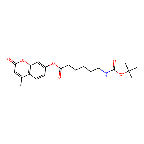 4-methyl-2-oxo-2H-chromen-7-yl 6-[(tert-butoxycarbonyl)amino]hexanoate structure