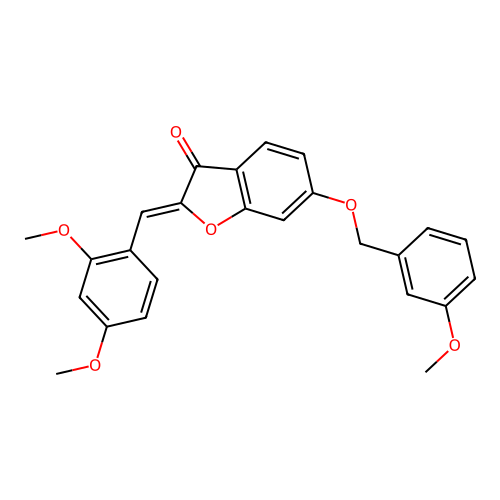 (2Z)-2-(2,4-dimethoxybenzylidene)-6-[(3-methoxybenzyl)oxy]-1-benzofuran-3(2H)-one structure