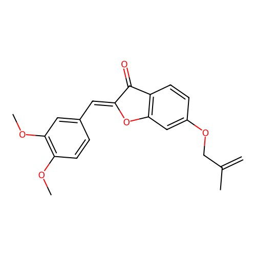 (Z)-2-(3,4-dimethoxybenzylidene)-6-((2-methylallyl)oxy)benzofuran-3(2H)-one structure