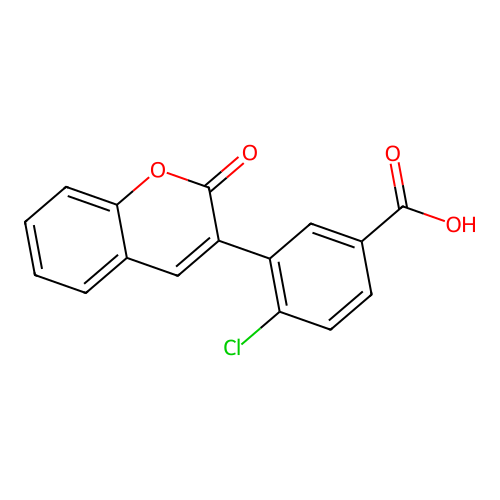 4-Chloro-3-(2-oxochromen-3-yl)benzoic acid structure