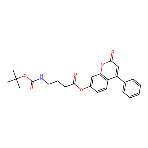 2-oxo-4-phenyl-2H-chromen-7-yl 4-[(tert-butoxycarbonyl)amino]butanoate structure