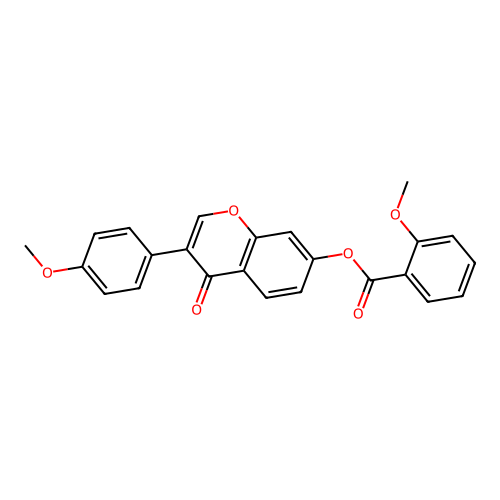 3-(4-methoxyphenyl)-4-oxo-4H-chromen-7-yl 2-methoxybenzoate structure