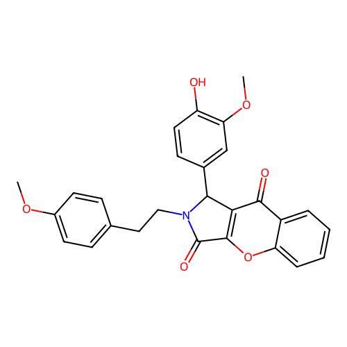 1-(4-hydroxy-3-methoxyphenyl)-2-(4-methoxyphenethyl)-1,2-dihydrochromeno[2,3-c]pyrrole-3,9-dione structure