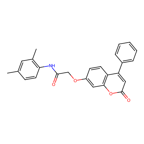 N-(2,4-dimethylphenyl)-2-((2-oxo-4-phenyl-2H-chromen-7-yl)oxy)acetamide structure