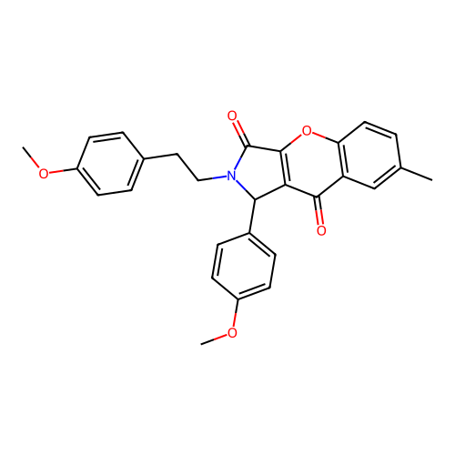 2-(4-methoxyphenethyl)-1-(4-methoxyphenyl)-7-methyl-1,2-dihydrochromeno[2,3-c]pyrrole-3,9-dione structure
