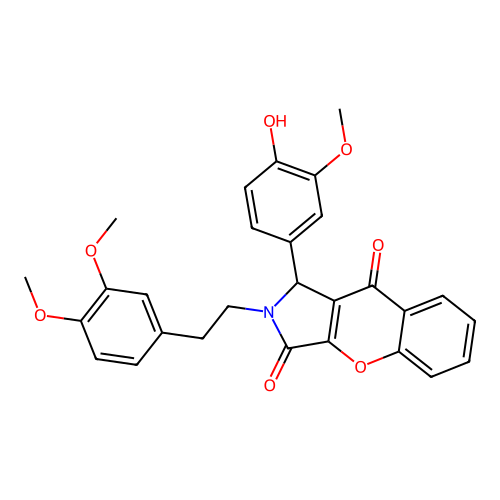 2-(3,4-dimethoxyphenethyl)-1-(4-hydroxy-3-methoxyphenyl)-1,2-dihydrochromeno[2,3-c]pyrrole-3,9-dione structure
