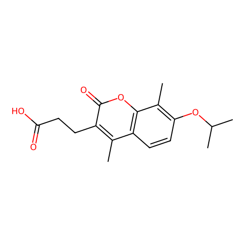 3-(7-isopropoxy-4,8-dimethyl-2-oxo-2H-chromen-3-yl)propanoic acid structure
