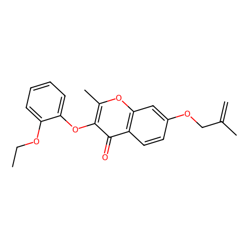 3-(2-ethoxyphenoxy)-2-methyl-7-((2-methylallyl)oxy)-4H-chromen-4-one structure