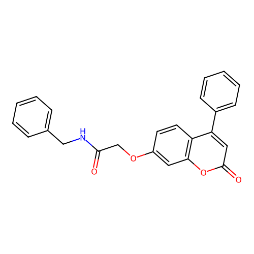 N-benzyl-2-((2-oxo-4-phenyl-2H-chromen-7-yl)oxy)acetamide structure
