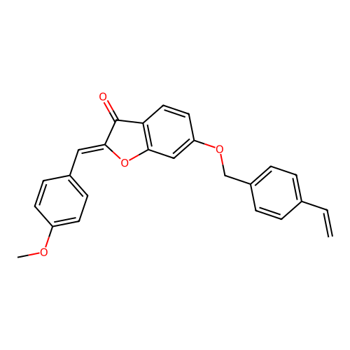 2-[(4-Methoxyphenyl)methylene]-6-[(4-vinylphenyl)methoxy]benzo[b]furan-3-one structure
