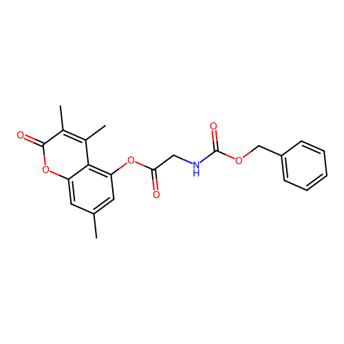 3,4,7-trimethyl-2-oxo-2H-chromen-5-yl N-[(benzyloxy)carbonyl]glycinate structure