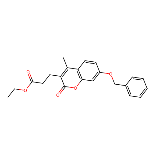 ethyl 3-[7-(benzyloxy)-4-methyl-2-oxo-2H-chromen-3-yl]propanoate structure