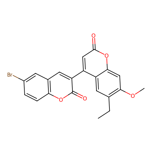 4-(6-bromo-2-oxo-2H-chromen-3-yl)-6-ethyl-7-methoxy-2H-chromen-2-one structure