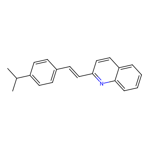 (E)-2-(4-isopropylstyryl)quinoline structure