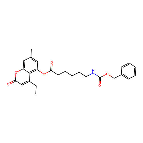 4-ethyl-7-methyl-2-oxo-2H-chromen-5-yl 6-{[(benzyloxy)carbonyl]amino}hexanoate structure