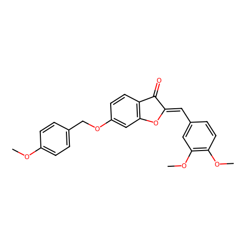 (Z)-2-(3,4-dimethoxybenzylidene)-6-((4-methoxybenzyl)oxy)benzofuran-3(2H)-one structure