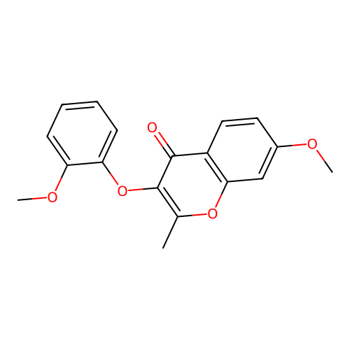 7-methoxy-3-(2-methoxyphenoxy)-2-methyl-4H-chromen-4-one structure