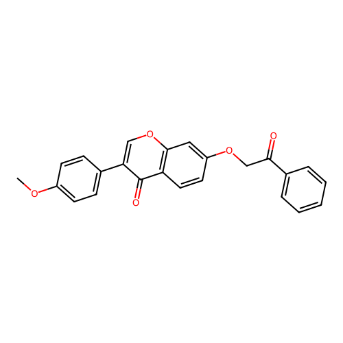 3-(4-methoxyphenyl)-7-(2-oxo-2-phenylethoxy)-4H-chromen-4-one structure