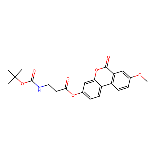 8-methoxy-6-oxo-6H-benzo[c]chromen-3-yl 3-((tert-butoxycarbonyl)amino)propanoate structure