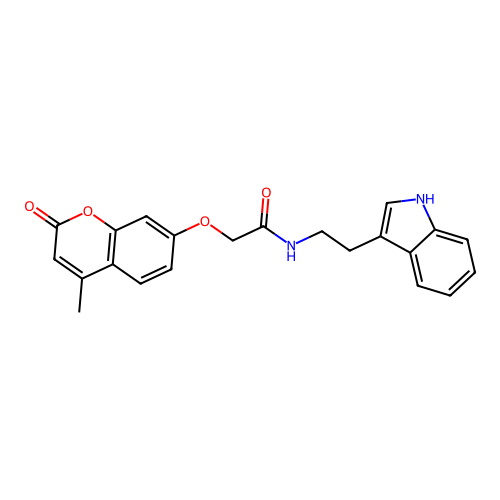 N-(2-(1H-indol-3-yl)ethyl)-2-((4-methyl-2-oxo-2H-chromen-7-yl)oxy)acetamide structure