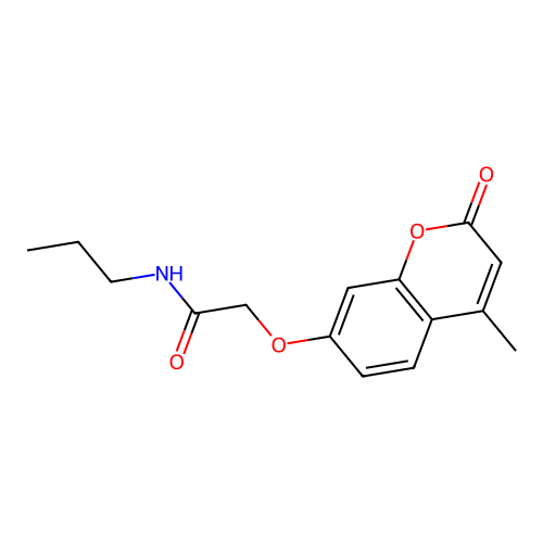 2-((4-methyl-2-oxo-2H-chromen-7-yl)oxy)-N-propylacetamide structure