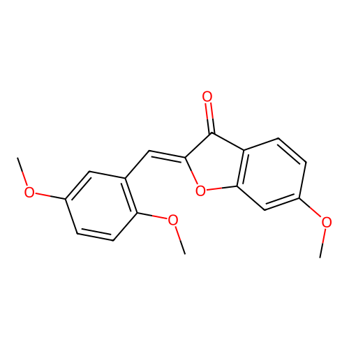 (Z)-2-(2,5-dimethoxybenzylidene)-6-methoxybenzofuran-3(2H)-one structure