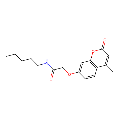 2-((4-methyl-2-oxo-2H-chromen-7-yl)oxy)-N-pentylacetamide structure