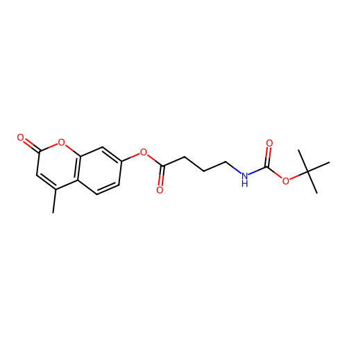 4-methyl-2-oxo-2H-chromen-7-yl 4-[(tert-butoxycarbonyl)amino]butanoate structure