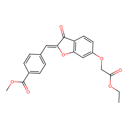 (Z)-methyl 4-((6-(2-ethoxy-2-oxoethoxy)-3-oxobenzofuran-2(3H)-ylidene)methyl)benzoate structure