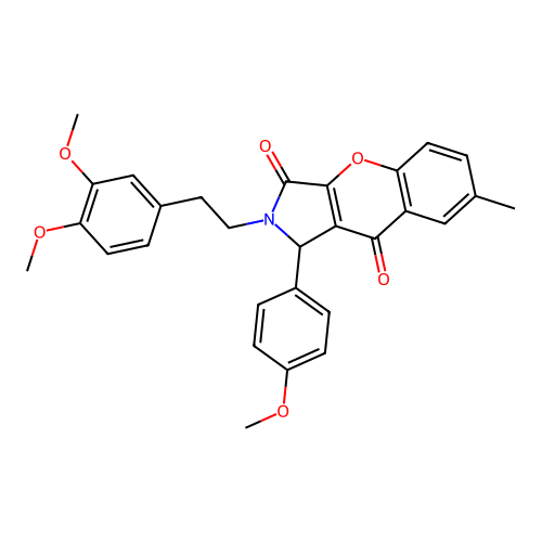 2-(3,4-dimethoxyphenethyl)-1-(4-methoxyphenyl)-7-methyl-1,2-dihydrochromeno[2,3-c]pyrrole-3,9-dione structure