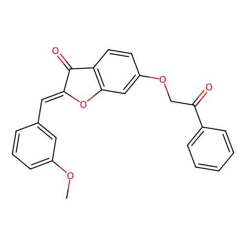 2-[(3-Methoxyphenyl)methylene]-6-(2-oxo-2-phenylethoxy)benzo[b]furan-3-one structure