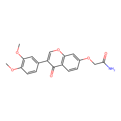 2-((3-(3,4-dimethoxyphenyl)-4-oxo-4H-chromen-7-yl)oxy)acetamide structure