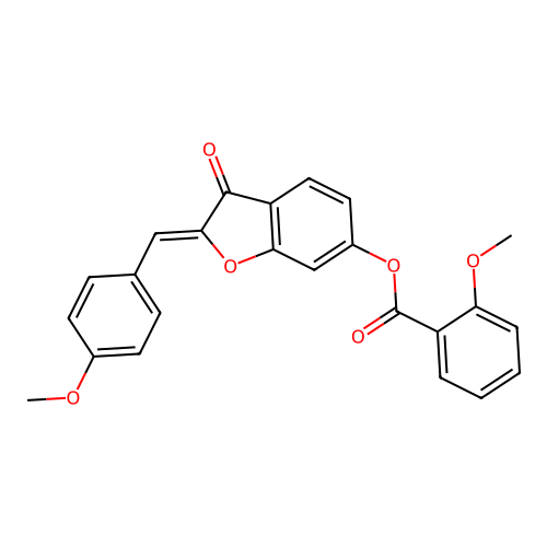 2-[(4-Methoxyphenyl)methylene]-3-oxobenzo[3,4-b]furan-6-yl 2-methoxybenzoate structure