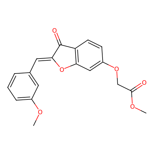 (Z)-methyl 2-((2-(3-methoxybenzylidene)-3-oxo-2,3-dihydrobenzofuran-6-yl)oxy)acetate structure
