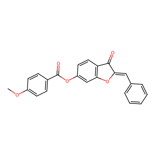 3-Oxo-2-(phenylmethylene)benzo[3,4-b]furan-6-yl 4-methoxybenzoate structure