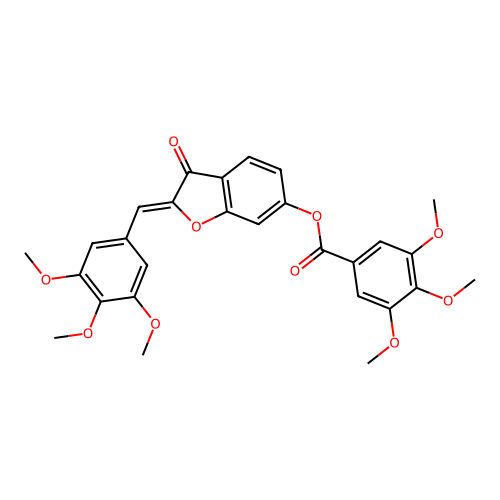 [3-oxo-2-[(3,4,5-trimethoxyphenyl)methylidene]benzofuran-6-yl] 3,4,5-trimethoxybenzoate structure