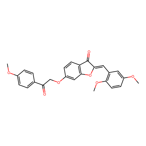 (Z)-2-(2,5-dimethoxybenzylidene)-6-(2-(4-methoxyphenyl)-2-oxoethoxy)benzofuran-3(2H)-one structure