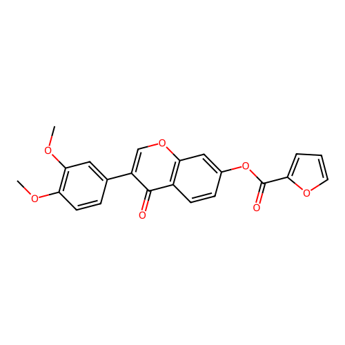 3-(3,4-dimethoxyphenyl)-4-oxo-4H-chromen-7-yl furan-2-carboxylate structure