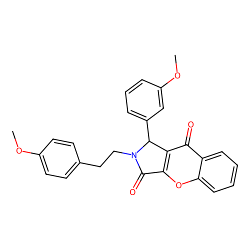 2-(4-methoxyphenethyl)-1-(3-methoxyphenyl)-1,2-dihydrochromeno[2,3-c]pyrrole-3,9-dione structure