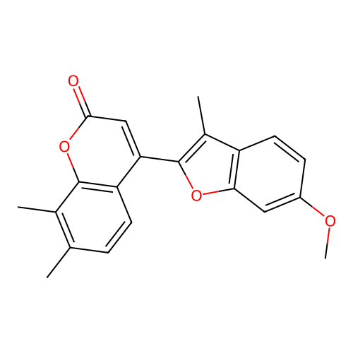 4-(6-methoxy-3-methylbenzofuran-2-yl)-7,8-dimethyl-2H-chromen-2-one structure
