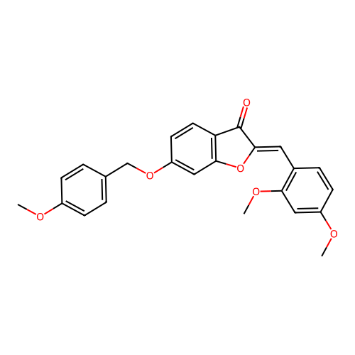 (Z)-2-(2,4-dimethoxybenzylidene)-6-((4-methoxybenzyl)oxy)benzofuran-3(2H)-one structure
