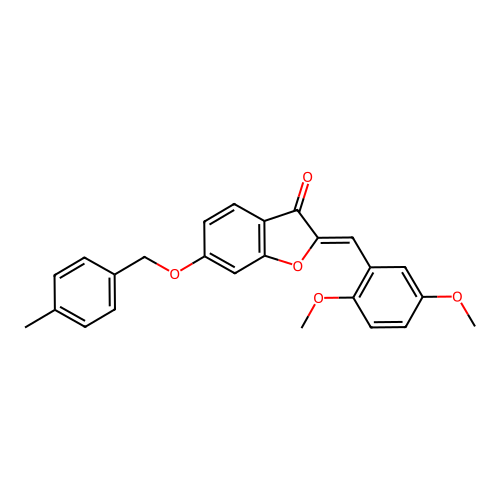 (2Z)-2-(2,5-dimethoxybenzylidene)-6-[(4-methylbenzyl)oxy]-1-benzofuran-3(2H)-one structure