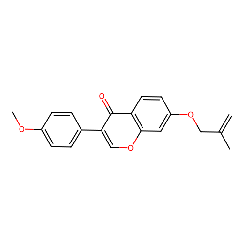 3-(4-methoxyphenyl)-7-((2-methylallyl)oxy)-4H-chromen-4-one structure