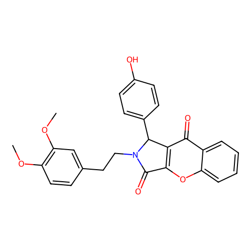 2-(3,4-dimethoxyphenethyl)-1-(4-hydroxyphenyl)-1,2-dihydrochromeno[2,3-c]pyrrole-3,9-dione structure