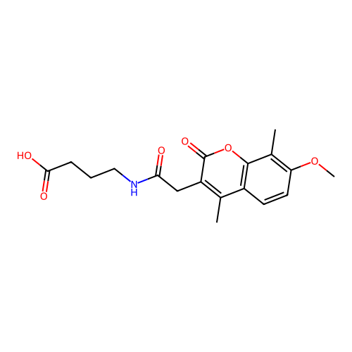 4-{[(7-methoxy-4,8-dimethyl-2-oxo-2H-chromen-3-yl)acetyl]amino}butanoic acid structure