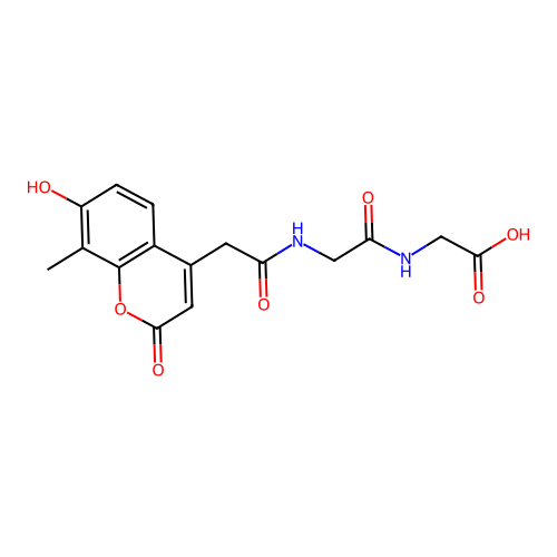 N-[(7-hydroxy-8-methyl-2-oxo-2H-chromen-4-yl)acetyl]glycylglycine structure