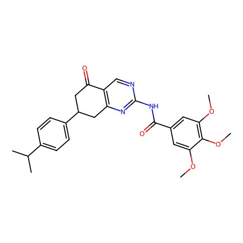 3,4,5-trimethoxy-N-{5-oxo-7-[4-(propan-2-yl)phenyl]-5,6,7,8-tetrahydroquinazolin-2-yl}benzamide structure
