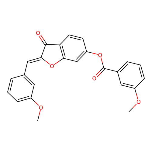 2-[(3-Methoxyphenyl)methylene]-3-oxobenzo[3,4-b]furan-6-yl 3-methoxybenzoate structure