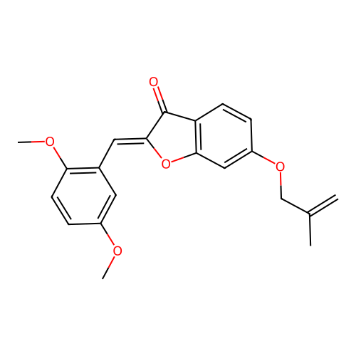 (Z)-2-(2,5-dimethoxybenzylidene)-6-((2-methylallyl)oxy)benzofuran-3(2H)-one structure