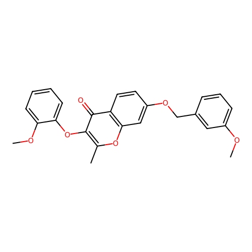 7-[(3-Methoxyphenyl)methoxy]-3-(2-methoxyphenoxy)-2-methylchromen-4-one structure